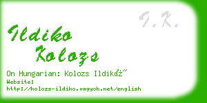 ildiko kolozs business card